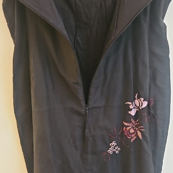 French Connection Embroiderd Black Mini Dress - Picture 6 of 7